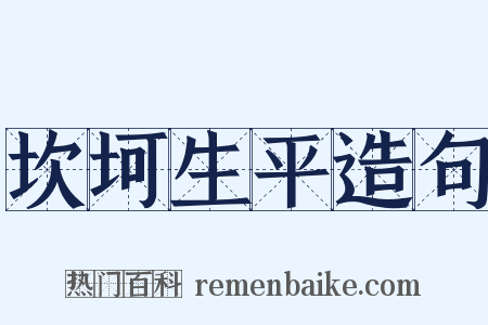 坎坷生平造句是什么意思的图片